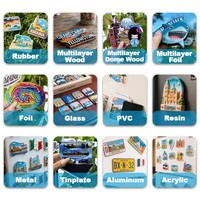 Autocollants magnétiques en bois multicouches à dôme époxy 3D Souvenir de voyage japonais parfait Aimant de réfrigérateur imprimé personnalisé de qualité supérieure