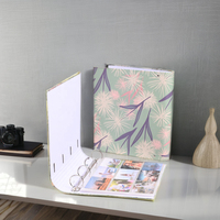 Vente en gros de reliure à cartes personnalisée de 1.5 pouces, 3 anneaux, album photo, 9 pochettes A3/A4/A5, couverture en papier PVC PU, matériaux imprimés, cadeaux