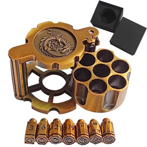 Juego de Dados Metálicos Estilo Revólver 2026, Dados Poliédricos con Forma de Bala para Juegos de Mesa de Rol como Dungeons & Dragons - Product Image 3