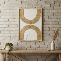 Murale murale rectangulaire en MDF de style Art déco moderne personnalisée, décoration d'intérieur, à vendre