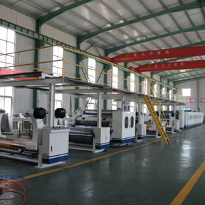 Wellpappenmaschine mit automatischem Papierrollenständer und Stapler - Product Image 1