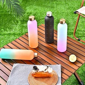 Botella de Agua Deportiva de 1 Litro, Libre de BPA, a Prueba de Fugas, de Tritán, con Marcador de Tiempo, Botella de Agua Motivacional Grande - Product Image 2