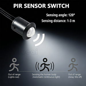 Interruptor Automático <span class=keywords><strong>de</strong></span> Detección 12V/24V para <span class=keywords><strong>Armario</strong></span>/Guardarropa, Táctil/Escaneo Manual/Regulable/Control <span class=keywords><strong>de</strong></span> Puerta, Cierre Retardado por 30 Segundos - Product Image 4