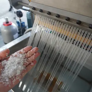 Waste Plastic Granules Making Machine PET Bottle Flakes Recycled Granulator Extruder Line