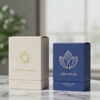 Boîte d'emballage en carton blanc avec logo personnalisé imprimé pour flacon compte-gouttes, soin de la peau, essence, carton en papier