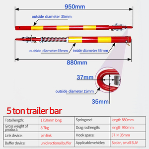 <span class=keywords><strong>Barre</strong></span> <span class=keywords><strong>de</strong></span> traction anti-collision arrière 3T/5T/8T/20T/50T pour véhicule <span class=keywords><strong>de</strong></span> sauvetage, remorque, outils <span class=keywords><strong>de</strong></span> <span class=keywords><strong>remorquage</strong></span> automobile en acier, <span class=keywords><strong>barre</strong></span> lumineuse - Product Image 3