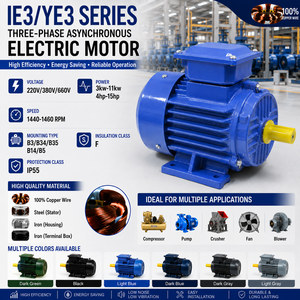 มอเตอร์เหนี่ยวนำไฟฟ้ากระแสสลับ รุ่น YE2 ซีรีส์ IE3 1440 รอบต่อนาที 220V/380V/660v 3kw 4-15 แรงม้า แบบสามเฟส - Product Image 2