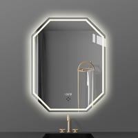 Usine personnalisée miroir de bain polygone led Villa luxe intelligent moderne led miroir Salon réglage de la luminosité led miroir de bain