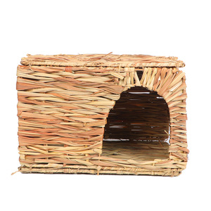 Casa Plegable de Paja Hecha a Mano para Mascotas, Rectangular, Mediana, Plegable, para Conejos y Hámsters, Uso Interior y Exterior en Verano - Product Image 5