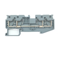 JUT14-4/2-2 4mm² 2-in-2-Out PA66 V0 Flammhemmende Erdungsdraht-Steckklemmen für elektrische Stromverteilung auf DIN-Schiene