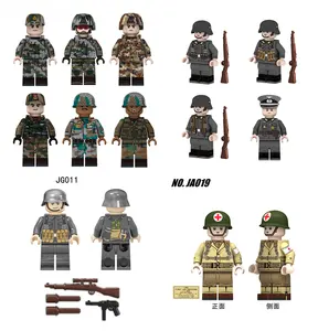 Military Blocks Chinese Army Soldier Indian soldiers WW2 U.S. Army medic Small particles Building Block Toys Kids