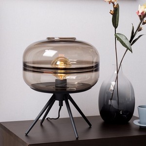 Lámpara de mesa de cristal minimalista nórdica, bombilla incandescente E27, lámpara decorativa para sala de estar y dormitorio, diseño sencillo - Product Image 2