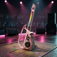 Guitare sans cordes pour enfants en ABS, jouet électronique 6 pièces, instrument de musique Montessori pour l'éveil des tout-petits