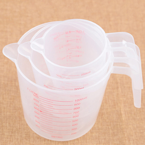 Tasse à mesurer transparente en plastique avec cruche graduée, bec verseur de Surface, tasses à mesurer de cuisson de cuisine 250/500/1000ml 3 pièces/ensemble - Product Image 2