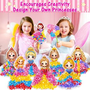 Tự làm giấy thủ công nghệ thuật <span class=keywords><strong>Kit</strong></span> Poke công chúa vải trong vui vẻ nghệ thuật hoa nhấn poking <span class=keywords><strong>Kit</strong></span> cho thanh thiếu niên mới bắt đầu trẻ em - Product Image 3