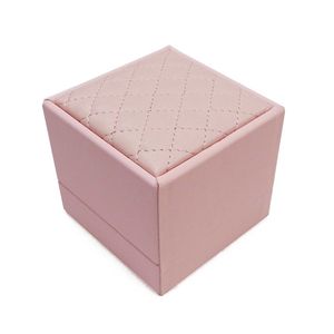 Cajas de embalaje de lujo personalizadas, anillo, pulsera, pendiente, collar, joyero de cuero Pu con logotipo - Product Image 5