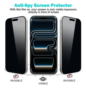 Protector de Pantalla de Privacidad con Empaque Personalizado para <span class=keywords><strong>iPhone</strong></span> 18 Pro Max, <span class=keywords><strong>Precio</strong></span> de Fábrica, Anti-Espía, Vidrio Templado 9H, Sin Borde, Sin Burbujas - Product Image 3