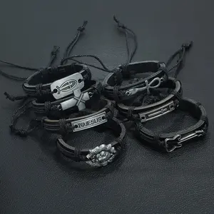 Trendy Women Girl's Stylish Personalized Frosted Leather Bangle Wrist bands Women Charm Bracelets
