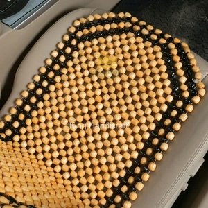 Housse de siège auto en perles de bois style vintage, respirante, avec support de dossier et coussin de massage pour voitures, du Vietnam - Product Image 3