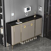 Gabinete de zapatos nuevo de lujo italiano 2025 Gabinete de almacenamiento de zapatos para el salón de entrada del hogar Gabinete de zapatos moderno minimalista