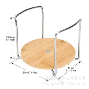 Wooden dish <b>rack</b>, portable kitchen drawer <b>plate</b> organizer, detachable wooden dish drainer - Product Image 2