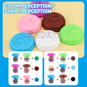 Juego de Plastilina Zhorya de 6 Colores, Arcilla Suave No Tóxica, Juguete Educativo de Manualidades para Niños, Kit de Moldes y Cortadores de Formas - Product Image 5