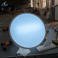 Boîte à lumière en acrylique personnalisée, signalisation lumineuse extérieure, panneau LED rond, boîte à lumière étanche pour enseigne commerciale