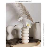 Décoration nordique, style moderne et simple, ensembles de vases à fleurs en céramique blanche, décoration minimaliste pour la chambre à coucher