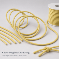 Cordon de ligature tressé en aramide personnalisé 220C 1-5mm, isolation électrique, ignifuge, haute résistance à la traction, pour bobinage de moteur