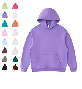 Pullover di alta qualità da donna <span class=keywords><strong>oversize</strong></span> <span class=keywords><strong>viola</strong></span> <span class=keywords><strong>felpa</strong></span> con cappuccio ricamata personalizzata stampa a sbuffo pesi massimi da uomo con cappuccio digitale stampata - Product Image 1