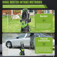 Nettoyeur haute pression portable intelligent pour voiture 220V 3000W avec fonction d'arrêt automatique, pompe à eau et accessoires pour le lavage de voiture