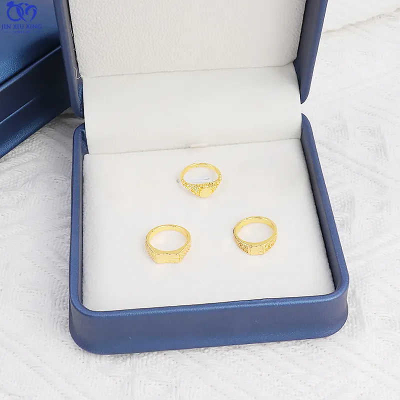 JXX JJZ-S22 Anak-anak Sederhana Berlapis Emas Kecil Cincin Sehari-hari Berlapis Emas Cincin Perhiasan Anak Produk Perhiasan