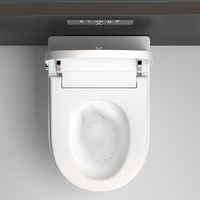 Ware sanitaire mural automatique monobloc haut de gamme mur suspendu intelligent WC en céramique salle de bain mur suspendu avec P-Trap