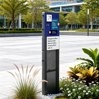 Support d'affichage directionnel portable, étanche et robuste en métal pour signalétique de guidage, idéal pour hôtels, centres commerciaux et événements