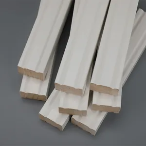 Holzpfosten Fertige Finger verbindung Weiß grundiertes Holz formteil für Wohnkultur