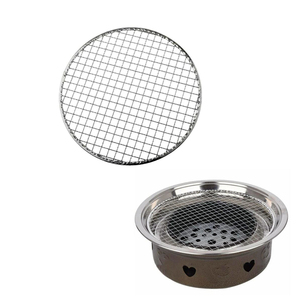 Hot Bán Dùng Một Lần Vòng Mạ Kẽm Dây Kim Loại Lưới Nướng Trong Nhà Và Ngoài Trời Lửa Than Nướng Net <span class=keywords><strong>BBQ</strong></span> Phụ Kiện - Product Image 1