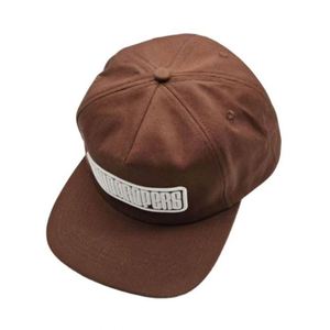 Casquette Snapback en coton non structurée à 5 panneaux, casquette de sport tendance avec logo brodé - Product Image 2