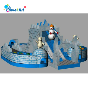 <span class=keywords><strong>Precio</strong></span> de fábrica muñeco de nieve Casa de rebote niños saltando parque infantil obstáculo inflable tobogán - Product Image 6