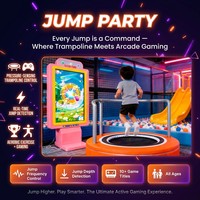 Machine de jeu interactive à détection de pression pour trampoline, détection en temps réel, mini équipement de trampoline pour enfants pour aire de jeux intérieure