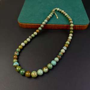 Collar con Colgante Sujulai Fino de Oro de 18K y Turquesa con Cadenas Geométricas, Estilo Clásico para Regalo de Mujer, Certificado CMA, 5M+ - Product Image 6