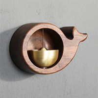 Carillon à vent en forme de poisson, sonnette à dopamine, noyer, cuivre, carillon à vent manuel, type de porte, carillon à vent, cloche d'ouverture de porte, vente en gros