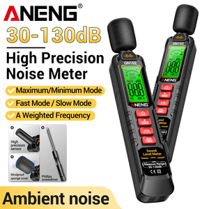 Sonometre numérique portable ANENG GN102, sonomètre audio, mesure du niveau sonore ambiant 30-130dB, sonomètre anti-vent, mesure du niveau en décibels - Product Image 5