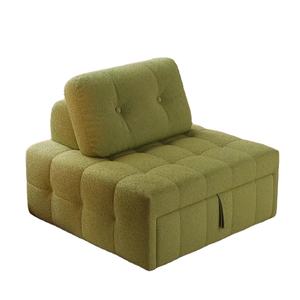 Crema viento doble uso pequeña sala de estar multifuncional beancurd bloque <span class=keywords><strong>puff</strong></span> tela sofá <span class=keywords><strong>cama</strong></span> comprimir sofá nuevo sofá a la venta - Product Image 1