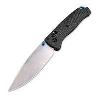 Couteaux BM 535 EDC avec manche en fibre de carbone noire, couteau de survie en plein air, couteau de chasse, couteau pliant tactique de poche