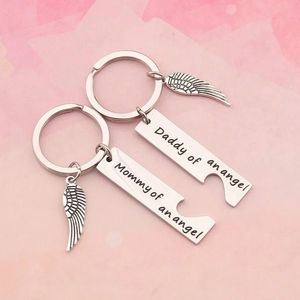 Ensemble de <span class=keywords><strong>porte</strong></span>-clés « Maman <span class=keywords><strong>Papa</strong></span> d'un ange » (lot de 2) – Bijoux commémoratifs pour bébé, cadeau de sympathie pour la perte d'un nourrisson, <span class=keywords><strong>porte</strong></span>-clés de souvenir - Product Image 1