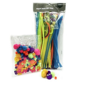 Kits d'activités créatives DIY pour enfants : fournitures d'artisanat, épingles à fil, feutres colorés, pompons - Product Image 2