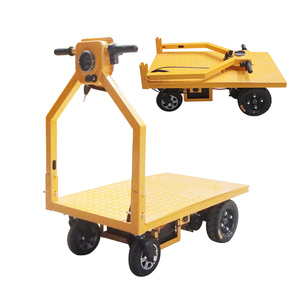 Warehouse 1000w Battery Power Electric Trolley <strong>Flat</strong> <strong>Carts</strong> Loading 600kg Cargo Brick Farm Truck Mini <strong>Cart</strong> Electric Hand Truck - Product Image 1