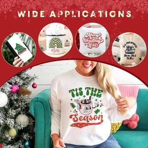 Paquete de Hojas de Transferencia de Tinta para Sublimación Navideña, Papel de Transferencia de Sublimación Arcoíris para Tazas, Vasos, Llaveros y Camisetas DIY - Product Image 3