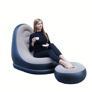 Foldable Reclining PVC Leisure Chair Air <b>Sofa</b> <b>Inflatable</b> Bed for Salon and Living Room Modern Design - Product Image 1