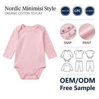 Combinaisons pour bébés nouveau-nés 100% coton à manches longues, douces, respirantes, vente en gros, confortables, service OEM ODM